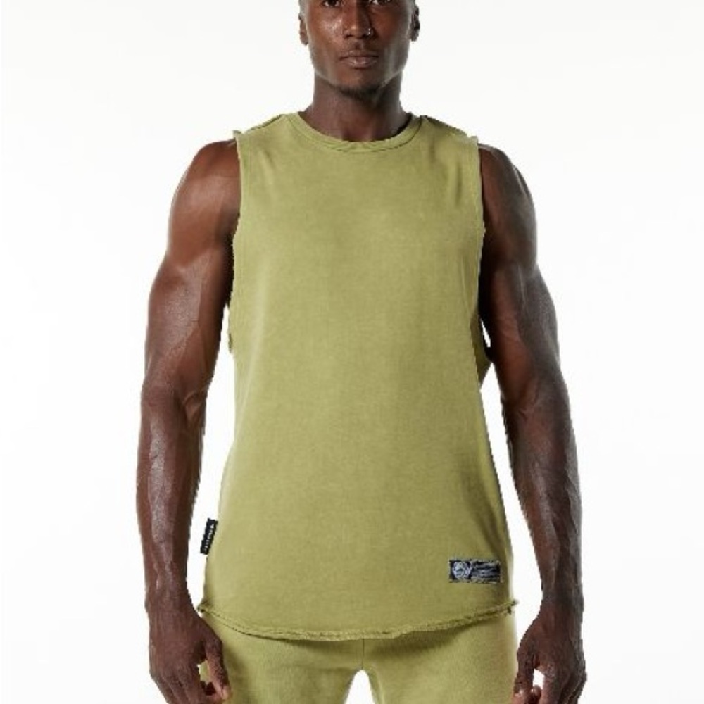 Alphalete  Very Terry Cutoff- Green Aventurine